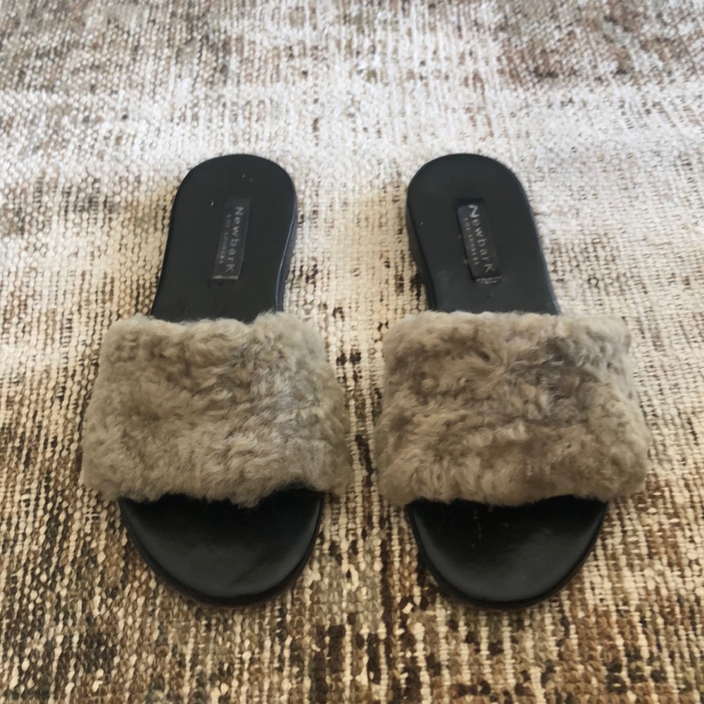 Newbark Shearling Slides